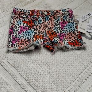 JOES GIRLS EVERLY MID-RISE COLORFUL LEOPARD PRINT SHORT